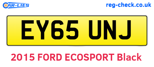 EY65UNJ are the vehicle registration plates.