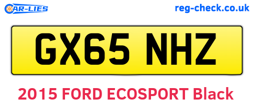 GX65NHZ are the vehicle registration plates.