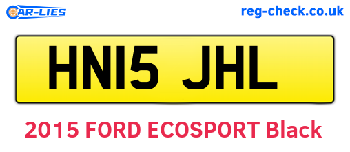 HN15JHL are the vehicle registration plates.