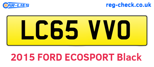 LC65VVO are the vehicle registration plates.