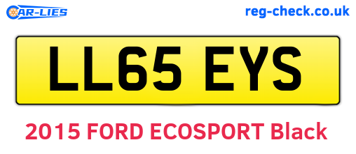 LL65EYS are the vehicle registration plates.