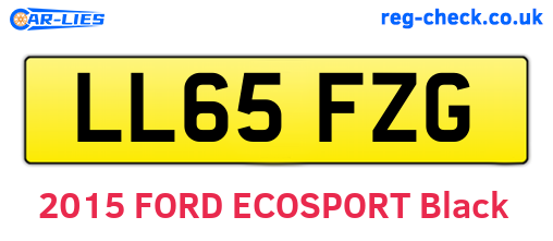 LL65FZG are the vehicle registration plates.