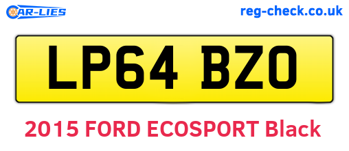 LP64BZO are the vehicle registration plates.