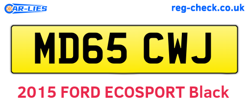 MD65CWJ are the vehicle registration plates.