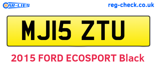 MJ15ZTU are the vehicle registration plates.