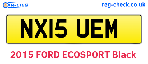 NX15UEM are the vehicle registration plates.