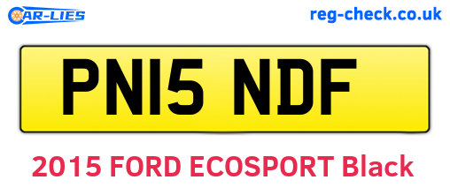 PN15NDF are the vehicle registration plates.