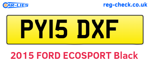 PY15DXF are the vehicle registration plates.