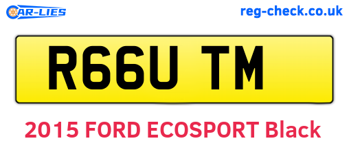 R66UTM are the vehicle registration plates.