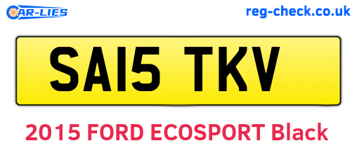 SA15TKV are the vehicle registration plates.