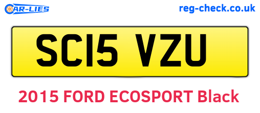 SC15VZU are the vehicle registration plates.