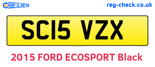 SC15VZX are the vehicle registration plates.