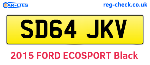 SD64JKV are the vehicle registration plates.