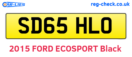 SD65HLO are the vehicle registration plates.