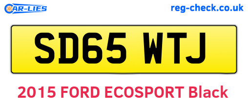 SD65WTJ are the vehicle registration plates.
