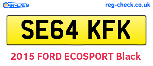 SE64KFK are the vehicle registration plates.