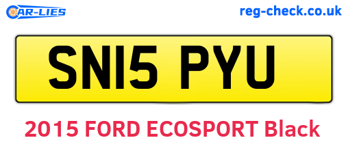 SN15PYU are the vehicle registration plates.