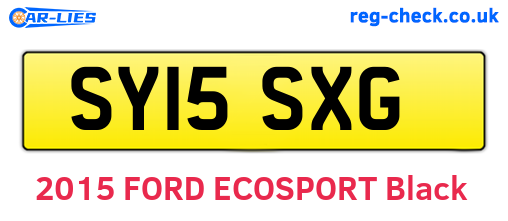 SY15SXG are the vehicle registration plates.