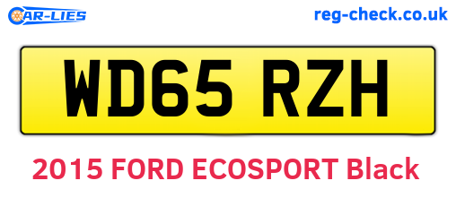 WD65RZH are the vehicle registration plates.