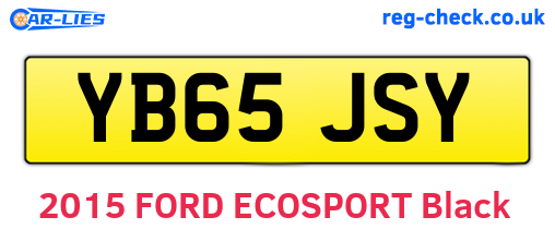 YB65JSY are the vehicle registration plates.