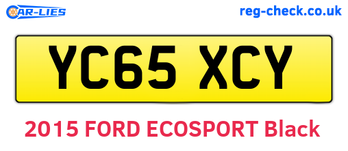 YC65XCY are the vehicle registration plates.