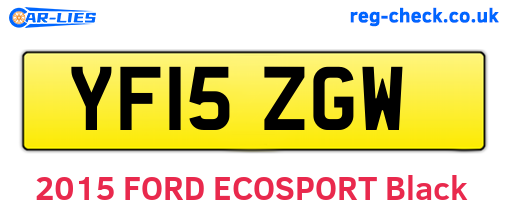 YF15ZGW are the vehicle registration plates.