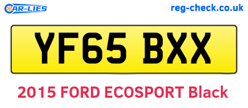 YF65BXX are the vehicle registration plates.