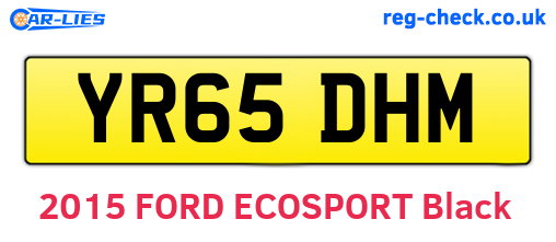 YR65DHM are the vehicle registration plates.