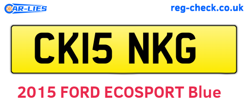 CK15NKG are the vehicle registration plates.