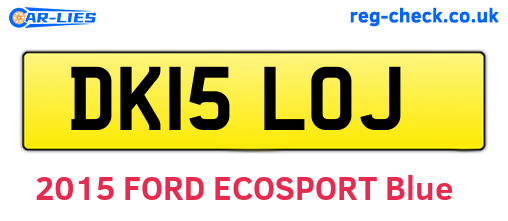 DK15LOJ are the vehicle registration plates.