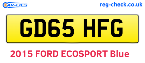 GD65HFG are the vehicle registration plates.