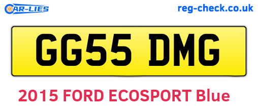 GG55DMG are the vehicle registration plates.