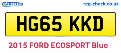 HG65KKD are the vehicle registration plates.