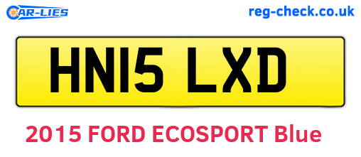 HN15LXD are the vehicle registration plates.