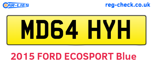 MD64HYH are the vehicle registration plates.