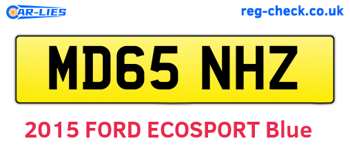 MD65NHZ are the vehicle registration plates.