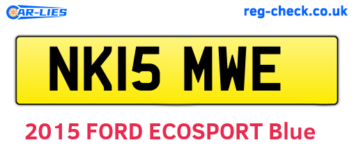 NK15MWE are the vehicle registration plates.
