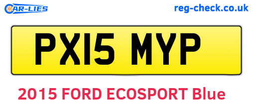 PX15MYP are the vehicle registration plates.