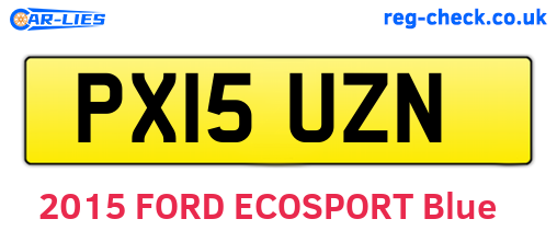 PX15UZN are the vehicle registration plates.