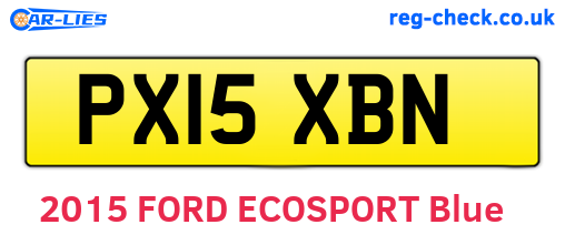 PX15XBN are the vehicle registration plates.