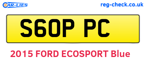 S60PPC are the vehicle registration plates.