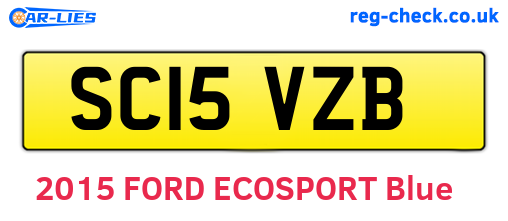 SC15VZB are the vehicle registration plates.