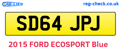 SD64JPJ are the vehicle registration plates.