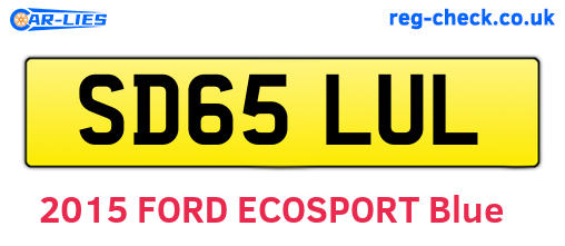 SD65LUL are the vehicle registration plates.