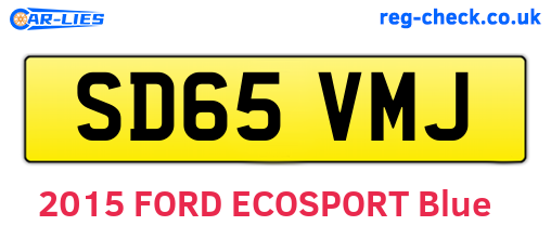SD65VMJ are the vehicle registration plates.