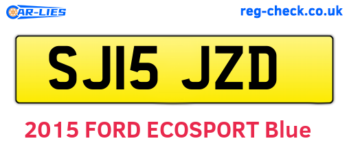 SJ15JZD are the vehicle registration plates.