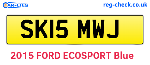SK15MWJ are the vehicle registration plates.