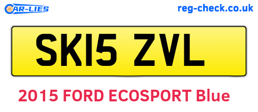 SK15ZVL are the vehicle registration plates.