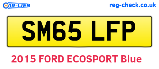 SM65LFP are the vehicle registration plates.