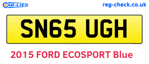 SN65UGH are the vehicle registration plates.